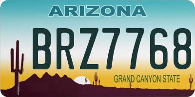 AZ license plate BRZ7768