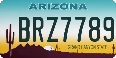 AZ license plate BRZ7789