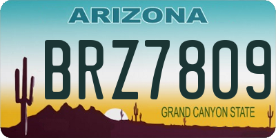 AZ license plate BRZ7809