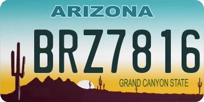 AZ license plate BRZ7816