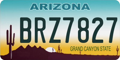 AZ license plate BRZ7827