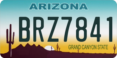 AZ license plate BRZ7841