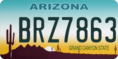 AZ license plate BRZ7863