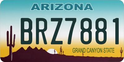 AZ license plate BRZ7881