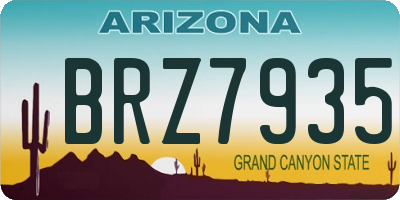 AZ license plate BRZ7935