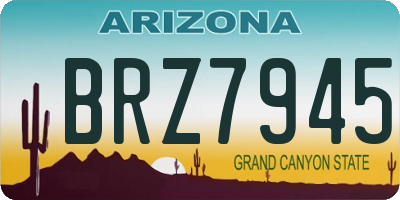 AZ license plate BRZ7945