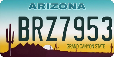 AZ license plate BRZ7953