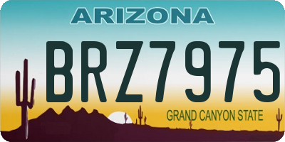 AZ license plate BRZ7975