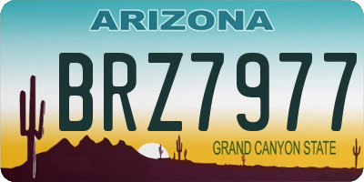 AZ license plate BRZ7977