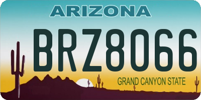 AZ license plate BRZ8066