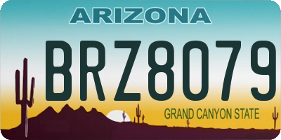 AZ license plate BRZ8079