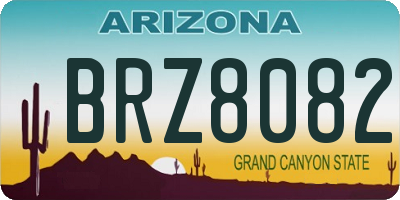 AZ license plate BRZ8082