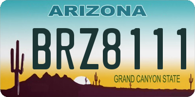 AZ license plate BRZ8111