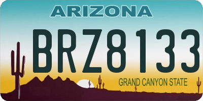 AZ license plate BRZ8133