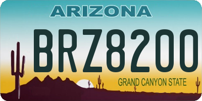 AZ license plate BRZ8200