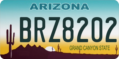 AZ license plate BRZ8202