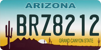 AZ license plate BRZ8212