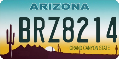 AZ license plate BRZ8214