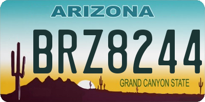 AZ license plate BRZ8244