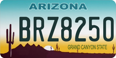 AZ license plate BRZ8250