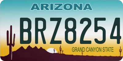 AZ license plate BRZ8254