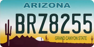 AZ license plate BRZ8255