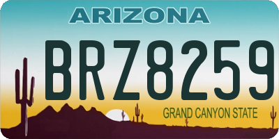 AZ license plate BRZ8259