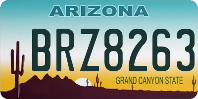 AZ license plate BRZ8263