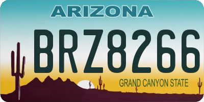 AZ license plate BRZ8266