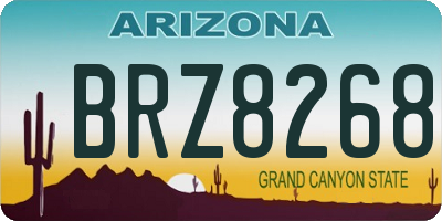 AZ license plate BRZ8268