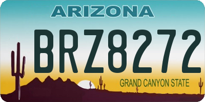 AZ license plate BRZ8272