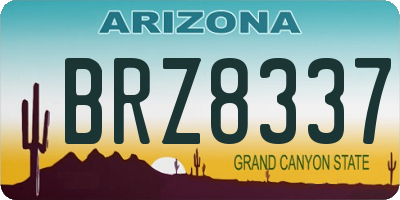 AZ license plate BRZ8337