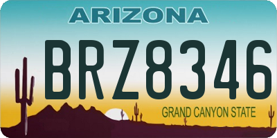 AZ license plate BRZ8346