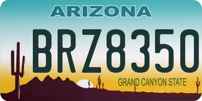 AZ license plate BRZ8350