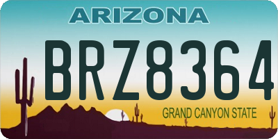 AZ license plate BRZ8364