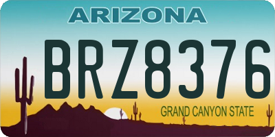 AZ license plate BRZ8376