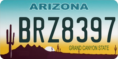 AZ license plate BRZ8397