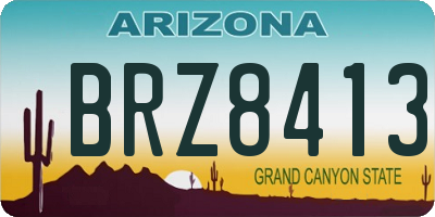 AZ license plate BRZ8413