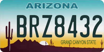 AZ license plate BRZ8432