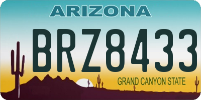 AZ license plate BRZ8433