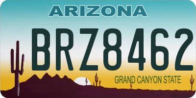 AZ license plate BRZ8462