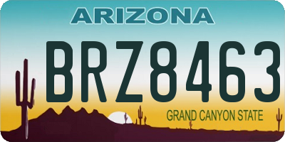 AZ license plate BRZ8463