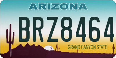 AZ license plate BRZ8464