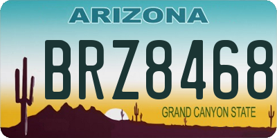 AZ license plate BRZ8468