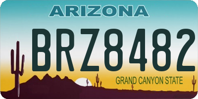 AZ license plate BRZ8482