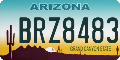 AZ license plate BRZ8483
