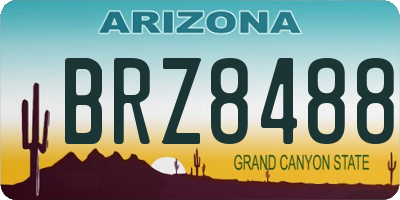 AZ license plate BRZ8488