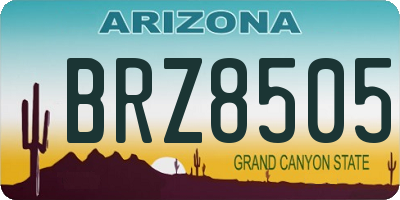 AZ license plate BRZ8505