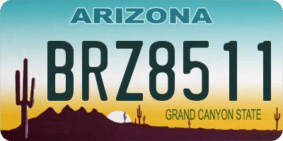 AZ license plate BRZ8511