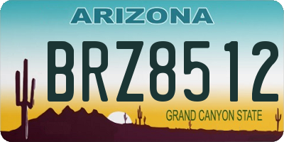 AZ license plate BRZ8512